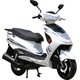 杰帆（JF）迅鷹踏板車(chē)摩托車(chē)125CC男女通用踏板車(chē)燃油助力摩托車(chē)可上牌 白色標(biāo)準(zhǔn)款