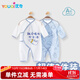 優(yōu)奇新生兒2件裝連體衣0-6個(gè)月純棉夏季薄款嬰兒衣服哈衣剛初生和尚服