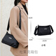 暖尋帆布單肩包包女春夏新款牛津布斜挎包中年媽媽包手機尼龍小包 黑色小號