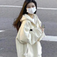 爾山集衛(wèi)衣女春秋加絨2025新款學(xué)生寬松休閑長袖上衣小個子百搭連帽外套 杏色【M】 （建議90-110斤）