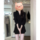 GARNUO黑色小西裝外套女2025早春秋季新款兩件套小個子寬松休閑西服套裝 黑色【西服】 S【101-110斤】
