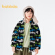 巴拉巴拉男童外套寶寶女童童裝搖粒絨冬裝新款小童潮酷雙面穿 黑色調00399 130cm
