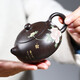 尊壺 宜興紫砂壺西施茶壺名家手工茶具家用禮品泡茶器禮盒裝 沈惠芳 泥繪扁西施 黑金剛 180ml
