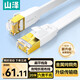 山澤 六類扁平網(wǎng)線 純銅CAT6類千兆八芯雙絞鍍金 電腦網(wǎng)線電腦寬帶家用工程裝修成品監(jiān)控網(wǎng)絡(luò)連接線 20米-六類扁線 6200PBS