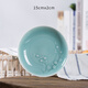 龍泉青瓷家用淺菜盤(pán)碟子耐高溫加厚可微波餐盤(pán)炒菜盤(pán)易清理盤(pán)陶瓷中式餐具 弟窯天青6英寸 6英寸