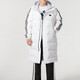 阿迪達斯ADIDAS三葉草男女冬季長款鴨絨600蓬白色連帽羽絨服 JJ4968 A/L
