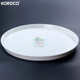 KORDCO 大可餐具托盤(pán)圓形北歐式茶盤(pán)家用客廳茶杯托盤(pán)塑料茶具托盤(pán)大號(hào)簡(jiǎn)約水果盤(pán)ins托盤(pán)下午茶盤(pán) 北歐簡(jiǎn)約圓托盤(pán) 大號(hào)（直徑35厘米）