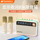 山水（SANSUI）V3戶外K歌音響麥克風(fēng)小型拉卡OK一體機(jī)無線藍(lán)牙兒童話筒家庭ktv歌詞顯示音箱【雙話筒】