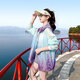 馬克印象長(cháng)款防曬衣女防紫外線(xiàn)2025夏季新款韓版防曬服寬松透氣炫彩外套女 KKXX8709  茵曼  紫色 XL （建議136-150斤）