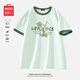 名創(chuàng  )優(yōu)品（MINISO）撞色短袖t恤女2025年新款潮流夏季純棉半袖中學(xué)生爆款果綠色女裝 薄荷綠(冰檸檬) XL (體重130-150斤)