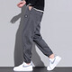 杰柏度工裝休閑褲男士牛仔褲男束腳春夏款寬松彈力大碼修身九分青年長(cháng)褲 831深灰常規 XL 體重130-150斤