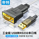 帝特（DTECH）USB轉(zhuǎn)rs232串口線DB9針公頭 rs232轉(zhuǎn)usb頭轉(zhuǎn)換器電腦com口轉(zhuǎn)接線公口 USB轉(zhuǎn)232公頭【PL2303芯片-多系統(tǒng)兼容】 0.5米