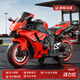 孩兒乖?xún)和妱?dòng)車(chē)摩托車(chē)大號寶寶玩具車(chē)可坐大人雙人3-17歲男女三輪摩托 3-7歲紅色【12V+手擰油門(mén)+燈光輪】
