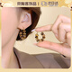 oein耳環(huán)女2024年新款美拉德復(fù)古耳環(huán)小眾輕奢高級感女耳飾耳釘氣質(zhì) 【琺瑯熔巖耳圈】美拉德色 【一對裝】