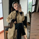 宜惜綺  風(fēng)衣女中長(cháng)款春秋外套2023年新款女裝學(xué)生外套小個(gè)子休閑大衣潮 卡其色 S