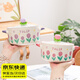 眺德高 泡面碗 泡面碗帶蓋創(chuàng)意郁金香花雙耳陶瓷碗微波爐學生宿舍碗湯碗 郁金香粉色-泡面碗（帶花朵蓋）