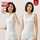 三槍背心女夏舒膚棉純棉羅紋彈力修身吊帶打底衫全棉吸汗運動(dòng)女士背心 (100%棉背心款)組合1-特白+特白 L