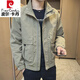 皮爾卡丹（pierre cardin）2025春秋季新款立領(lǐng)夾克男立體口袋韓版時尚潮流外套帥氣百搭衣服 JK3307卡其 XL 【適合130-145斤】
