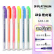 白金（PLATINUM） CSD-120 雙頭熒光筆 彩色標(biāo)記筆 熒光記號(hào)筆 混色6支散裝