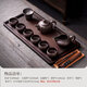 千絲家   紫砂功夫茶具茶盤(pán)一體套裝家用中式自動(dòng)茶具免費定制LOGO 紫砂翰尊10頭+小平板 2件