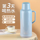 天喜（TIANXI）熱水瓶暖壺學(xué)生宿舍大容量暖瓶開(kāi)水瓶家用塑料外殼保溫壺玻璃內膽 藍色 2L