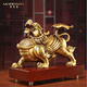 莫尼森  MOREISAN黃銅貔貅擺件一對(duì)客廳辦公室桌面裝飾品新家禮物喬遷新店開(kāi)業(yè)禮品 中號(hào)七星黃銅貔貅單只26cm