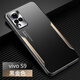歐麥嘎適用于vivos9手機殼全包鏡頭防摔vivos9e保護套V2048A金屬外殼5g男款潮牌超薄 vivos9金屬刀鋒黑金色