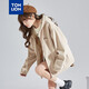 唐獅衛衣外套女春裝秋冬季新款針織開(kāi)衫寬松上衣女 無(wú)絨款/淺卡其 M