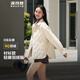 波司登（BOSIDENG）輕薄羽絨服女短款90絨襯衫領(lǐng)商務(wù)寬松顯瘦休閑保暖外套 【店長(cháng)推薦】奶油淺米7392 M 165/88A