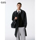 GXG男裝多色長(cháng)款風(fēng)衣外套24年秋季新品 黑色 175/L