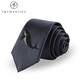 T&Twenties時(shí)尚個(gè)性刺繡鯨魚休閑領(lǐng)帶男韓版潮學(xué)生商務(wù)正裝上班青年灰色深灰色窄版手打 【手打款領(lǐng)帶】AK6156 鯨魚是立體織進(jìn)面料里的