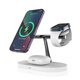 墨一 磁吸無(wú)線(xiàn)充電器Apple Watch6/7/8/9代手表蘋(píng)果耳機iPhone15/14/13/12 Pro手機立式充電器支架底座 簡(jiǎn)約白【三合一｜磁吸快充】