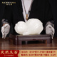 MOREISAN玉石豬擺件工藝品新中式辦公室桌家居飾品客廳玄關(guān)裝飾品送朋友送客戶公司開(kāi)業(yè)禮品 小號(hào)款福豬(長(zhǎng)25厘米重8.9斤)天然玉石
