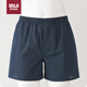 MUJI男式 萊賽爾 前開(kāi)口平角褲FAE43C4A 藏青色圖案 XL 