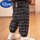 迪士尼品牌童裝一條過(guò)冬兒童格子褲子三層加厚夾棉褲女童男童男寶寶外穿 口袋熊加厚棉褲 140