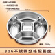 JOYCHARM德國316不銹鋼分格備菜盤(pán)廚房蔥姜蒜配料分隔盤(pán)子加深火鍋配菜盤(pán) 加厚316不銹鋼分格配菜盤(pán)