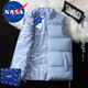 NASA RHUDE秋冬季男馬甲男裝外套背心冬季休閑背心坎肩無(wú)袖衫時(shí)尚秋冬潮流男 藍色(雙面穿) 2XL 145-160斤