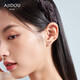AJIDOU阿吉豆2025年春季尚新 玫瑰金系列組合款蝴蝶結(jié)耳釘一對女耳飾