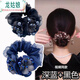 龍姑娘頭花丸子頭媽媽發(fā)圈氣質(zhì)發(fā)圈2026網(wǎng)紅感發(fā)飾扎頭發(fā)的皮筋女 2件套【深藍+黑色】