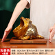 銅欣祥 吞寶獸銅金蟾擺件辦公室裝飾品桌面工藝品喬遷新居開(kāi)業(yè)禮品 大號【吞寶獸】古茶色