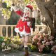 神獸王國(guó)可莉cos服全套兒童琪花星燭成人背包蘿莉cosplay動(dòng)漫二次元周邊 可莉全套服裝+假發(fā) M（體重80-100斤以?xún)?nèi)）