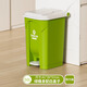 ABEPC腳踏式大垃圾桶帶蓋腳踩戶(hù)外大號院子廚房家用商用室外庭院容量箱 50L綠桶白蓋【帶內桶】