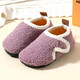 HYSMQ地板兒童加厚冬季加絨寶寶地板鞋防滑男女襪套室內棉鞋 紫色卷毛魔術(shù)貼 30-31碼/內長(cháng)17.5CM