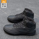 361°高幫板鞋男鞋年新款冬季革面加絨加厚保暖運動(dòng)鞋休閑棉鞋 黑炭灰/隱形灰-4 41