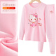 Hello Kitty女童內衣套裝棉兒童秋衣套裝秋冬秋衣秋褲家居服睡衣褲秋裝 【春秋C款】粉色 56018 140 適合135-145cm