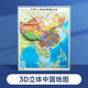 【時(shí)光學(xué)】中國地圖立體地圖 高清精雕超大凹槽3d立體凹凸豎版學(xué)生地理百科墻貼