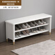 澤多實(shí)木入戶(hù)門(mén)口可坐鞋柜換鞋凳一體輕奢高級感中古家用玄關(guān)雙層鞋架 【80cm基礎款】象牙白