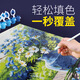 自油自畫(huà)數字油畫(huà)diy手工填色畫(huà)手繪油畫(huà)窗花客廳兒童臥室裝飾字畫(huà)掛畫(huà) 紫丁香與雛菊 40*50cm繪畫(huà)套裝