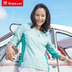 探路者（TOREAD） 皮膚風(fēng)衣女春夏戶(hù)外連帽防紫外線(xiàn)upf40薄透氣收腰防曬衣防風(fēng)外套 薄荷綠/碧綠（常規款） L