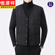恒源祥中老年羽絨馬甲男背心內穿秋冬季輕薄保暖貼身坎肩爸爸馬夾百搭新 黑色 XL 180(建議140-155斤)